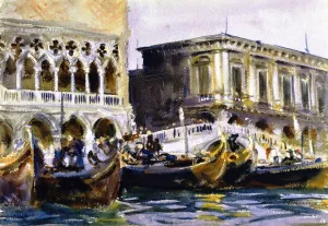La Riva also known as La Rive degli Schiavoni by John Singer Sargent - Oil Painting Reproduction