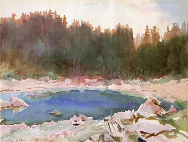 Lake in the Tyrol by John Singer Sargent - Hand-Painted Oil Painting Reproduction