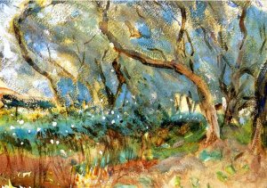 Landscape 1909 Corfu Oil painting by John Singer Sargent