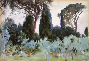 Landscape Near Florence Oil painting by John Singer Sargent