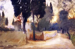 Landscape Sketch by John Singer Sargent - Oil Painting Reproduction