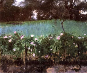 Landscape with Rose Trellis by John Singer Sargent Oil Painting