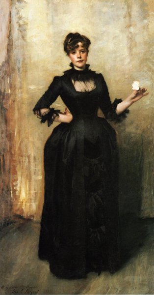 Louise Burckhardt also known as Lady with a Rose by John Singer Sargent - Hand-Painted Oil Painting Reproduction