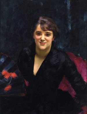 Madame Errazuriz also known as The Lady in Black Oil painting by John Singer Sargent