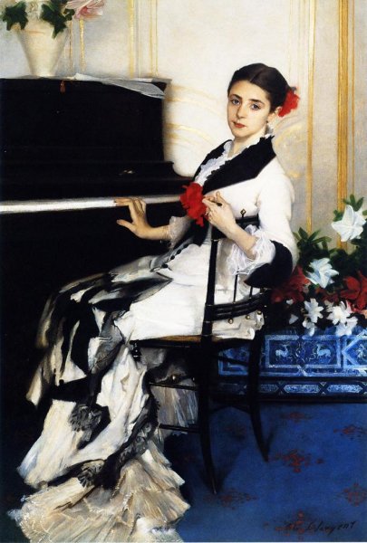 Madame Ramon Subercaseaux by John Singer Sargent - Hand-Painted Oil Painting Reproduction