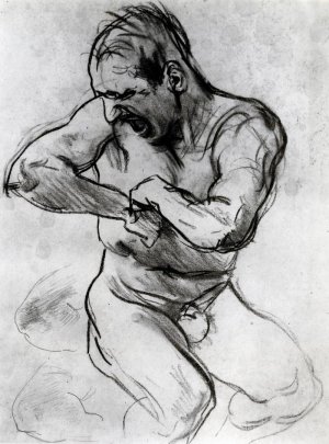 Man Screaming also known as Study for Hell by John Singer Sargent Oil Painting