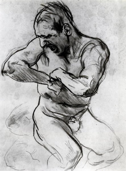 Man Screaming also known as Study for Hell by John Singer Sargent - Hand-Painted Oil Painting Reproduction