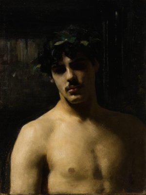 Man Wearing Laurels by John Singer Sargent Oil Painting