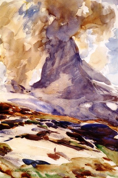 Matterhorn also known as The Mountain by John Singer Sargent - Hand-Painted Oil Painting Reproduction