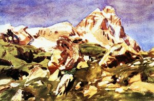 Mont Cervin: Alps also known as Cervino by John Singer Sargent Oil Painting
