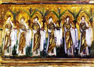 Mosaics in Sant'Apollinare Nuovo by John Singer Sargent Oil Painting