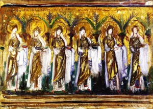 Mosaics in Sant'Apollinare Nuovo by John Singer Sargent Oil Painting