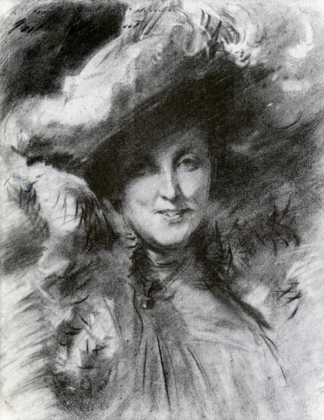 Mrs. Charles Hunter by John Singer Sargent - Hand-Painted Oil Painting Reproduction