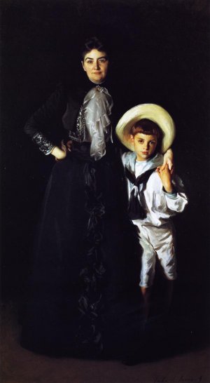 Mrs. Edward Davis and Her Son, Livingston by John Singer Sargent Oil Painting
