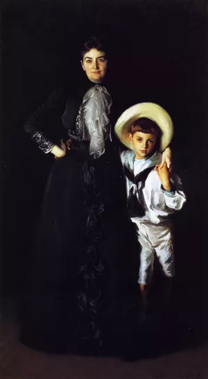 Mrs. Edward Davis and Her Son, Livingston by John Singer Sargent Oil Painting