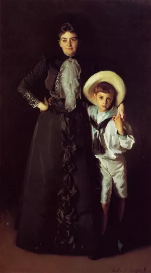 Mrs. Edward L Davis and Her Son Livingston Davis by John Singer Sargent - Oil Painting Reproduction