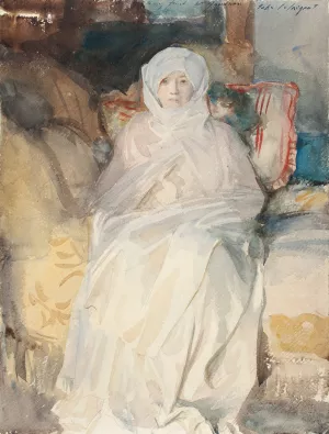 Mrs. Gardner in White by John Singer Sargent Oil Painting