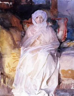 Mrs. Gardner in White by John Singer Sargent - Oil Painting Reproduction