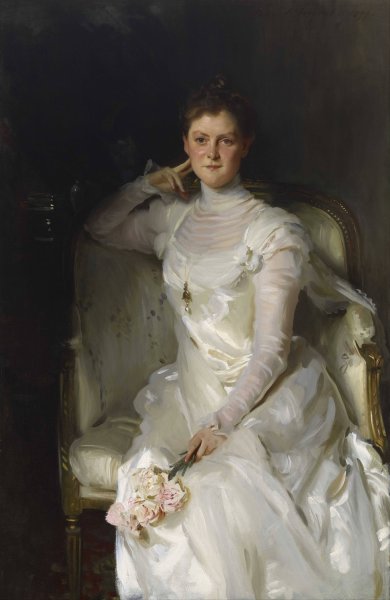 Mrs. Joshua Montgomery Sears  by John Singer Sargent - Hand-Painted Oil Painting Reproduction