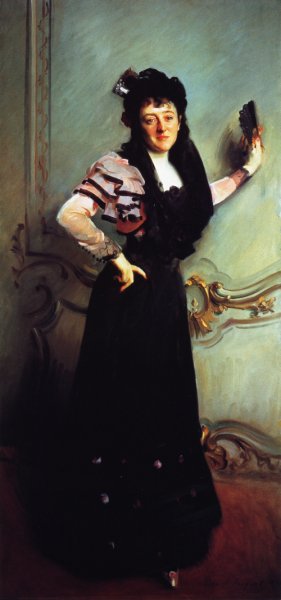 Mrs. Walter Bacon Virginia Purdy Barker by John Singer Sargent Oil Painting