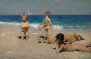 Neapolitan Children Bathing by John Singer Sargent Oil Painting