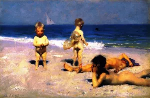 Neopolitan Children Bathing by John Singer Sargent - Oil Painting Reproduction