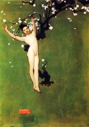 Nude Oriental Youth with Apple Blossom painting by John Singer Sargent
