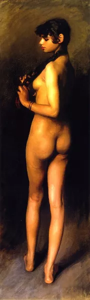 Nude Study of an Egyptian Girl by John Singer Sargent - Oil Painting Reproduction