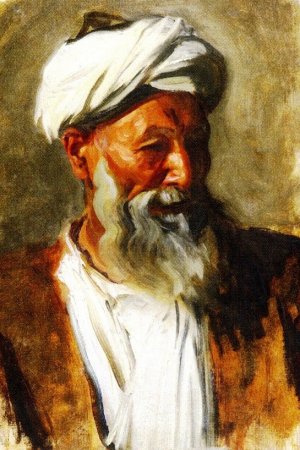 Old Man with a White Turban by John Singer Sargent Oil Painting