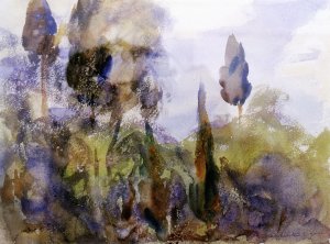 Olive and Cypress by John Singer Sargent Oil Painting