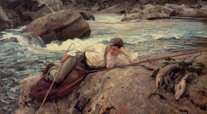 On His Holidays by John Singer Sargent Oil Painting