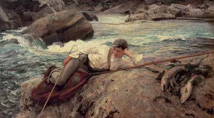 On His Holidays by John Singer Sargent Oil Painting