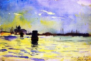 On the Lagoons, Venice also known as View from the Bacino, S. Giorgio Maggiore to the Left, Venice by John Singer Sargent Oil Painting