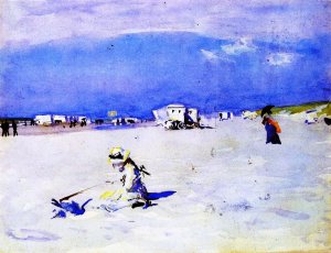 On the Sands Oil painting by John Singer Sargent