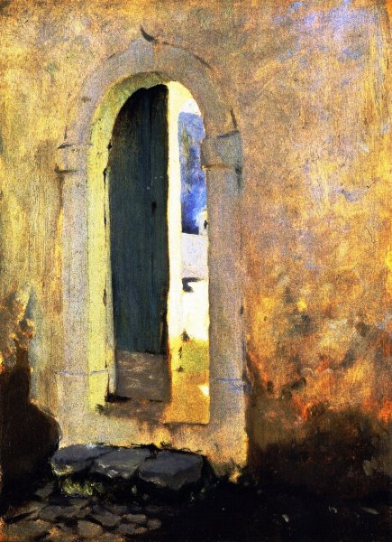 Main Product Photo of Open Doorway, Morocco Painting by John Singer Sargent