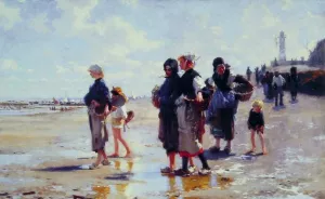 Oyster Gatherers of Cancale painting by John Singer Sargent