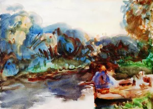Papyrus painting by John Singer Sargent