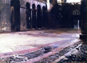 Pavement of St Mark's, Venice Oil painting by John Singer Sargent
