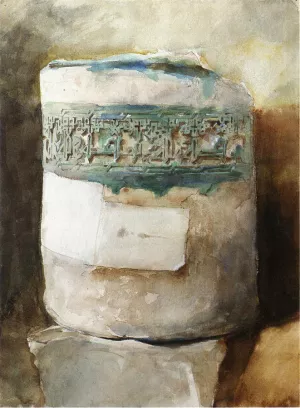 Persian Artifact with Faience Decoration by John Singer Sargent - Oil Painting Reproduction