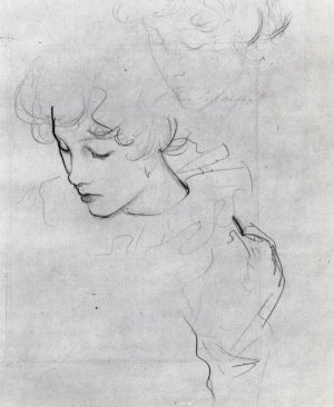 Polly Barnard also known as study for Carnation, Lily, Lily, Rose by John Singer Sargent Oil Painting