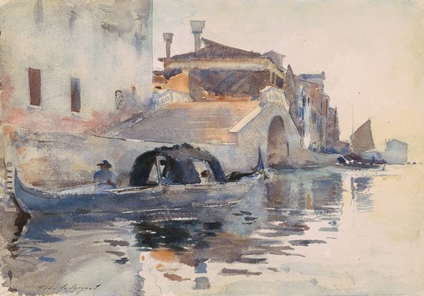 Ponte Panada, Fondamenta Nuove, Venice  by John Singer Sargent - Hand-Painted Oil Painting Reproduction