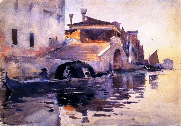 Ponte Panada, Fondamenta Nuove by John Singer Sargent - Hand-Painted Oil Painting Reproduction