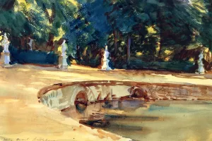 Pool in the Garden of La Granja by John Singer Sargent Oil Painting