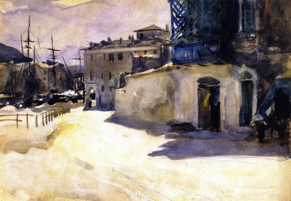 Port Scene II by John Singer Sargent - Hand-Painted Oil Painting Reproduction