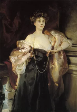 Portrait of Lady Helen Vincent, Viscountess d'Abernon by John Singer Sargent Oil Painting