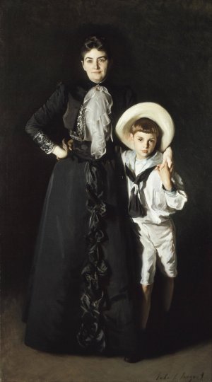 Portrait Of Mrs. Edward L. Davis And Her Son, Livingston Davis by John Singer Sargent Oil Painting