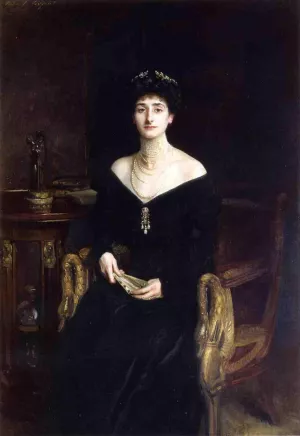 Portrait of Mrs. Ernest G. Raphael, nee Florence Cecilia Sassoon by John Singer Sargent - Oil Painting Reproduction