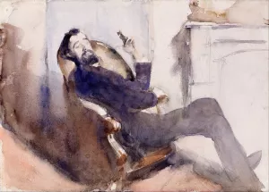 Portrait of Paul-Cesar Helleu by John Singer Sargent Oil Painting