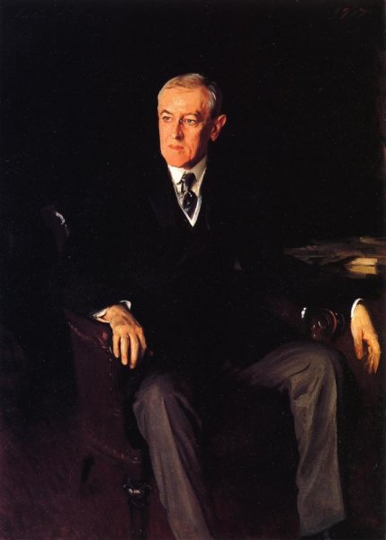President Woodrow Wilson by John Singer Sargent - Hand-Painted Oil Painting Reproduction
