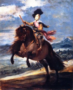 Prince Baltasar Carlos on Horseback after Velazquez by John Singer Sargent Oil Painting